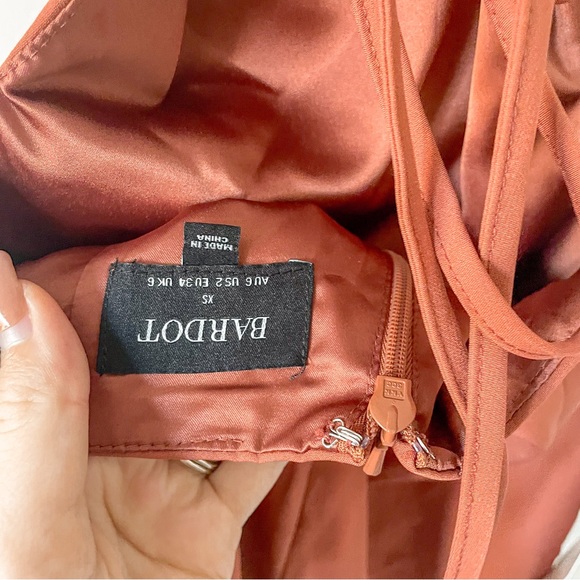 NWT Bardot Ramona Midi Dress Rust - Picture 6 of 9
